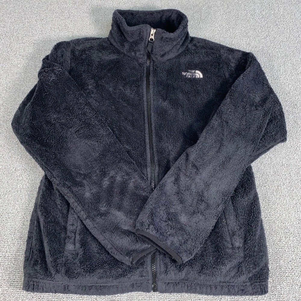 The North Face Osito Fleece Jacket Girls XL 18 Black Full Zip Soft Warm Outdoor